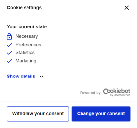 cookie settings button
