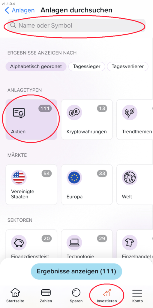 Yuh Aktien Liste