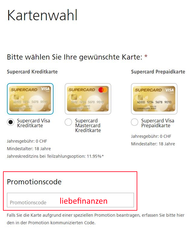 Coop Supercard Kreditkarte