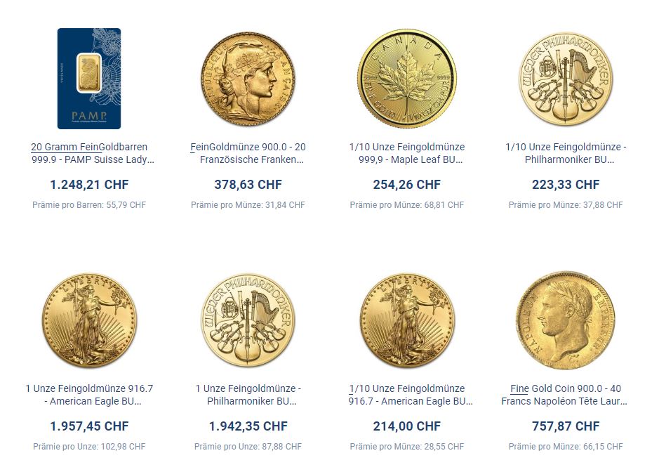 Gold kaufen in der Schweiz
